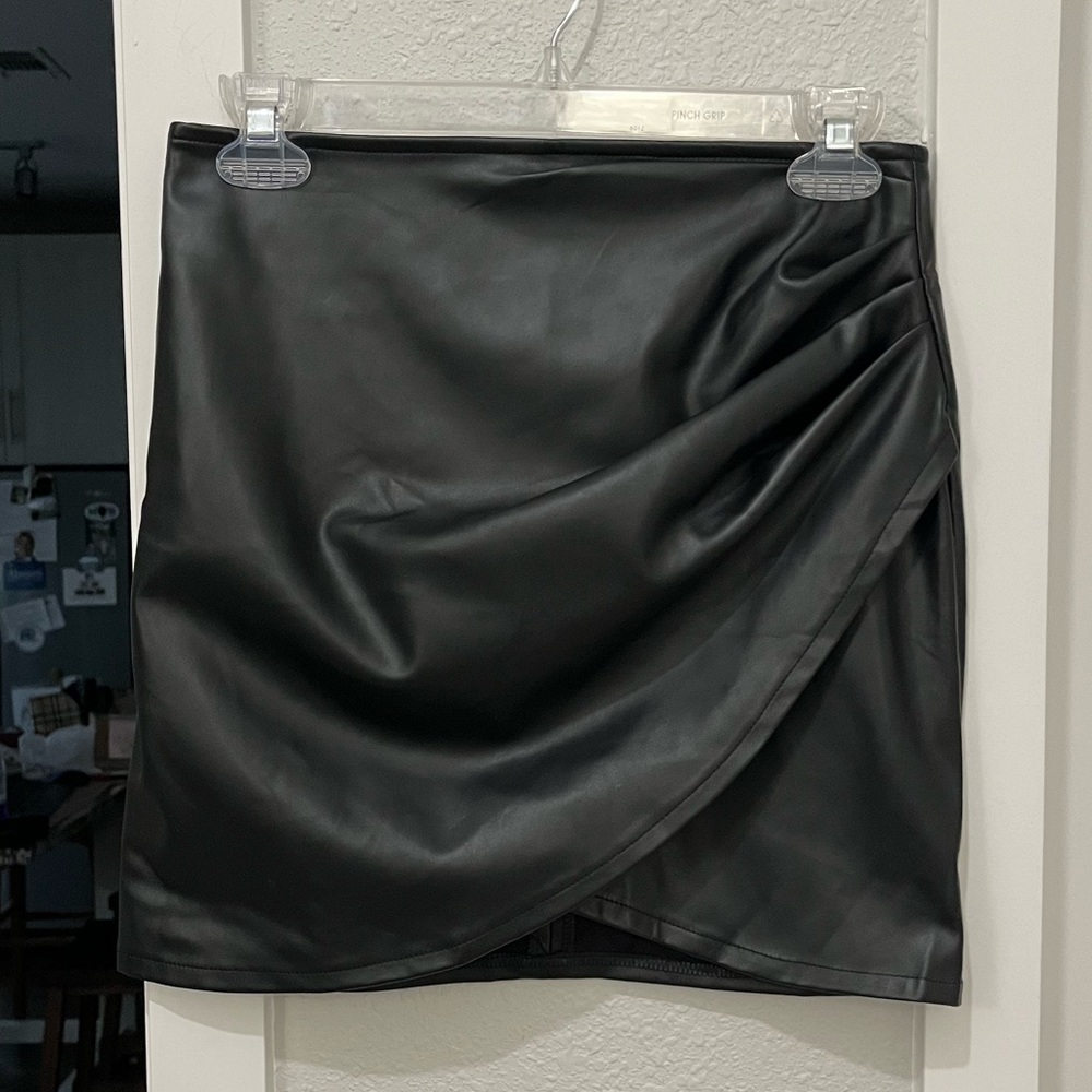 Black Leather Mini Skirt